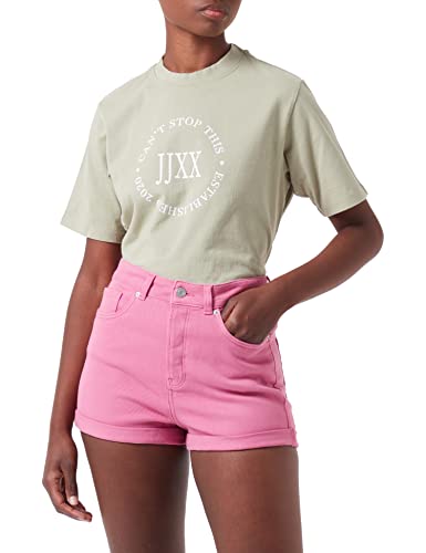 JJXX Jxhazel Mini Pantalones Cortos HW AKM Ln, Súper Rosa, S para Mujer