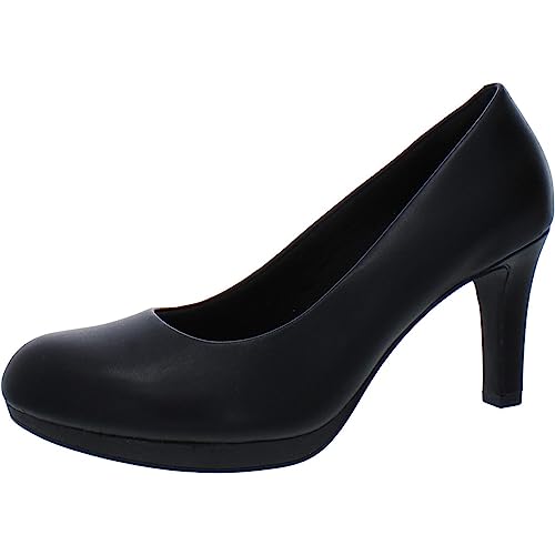 Clarks Adriel Viola, Zapatos de tacón con Punta Cerrada Mujer, Negro (Black Leather), 38 EU