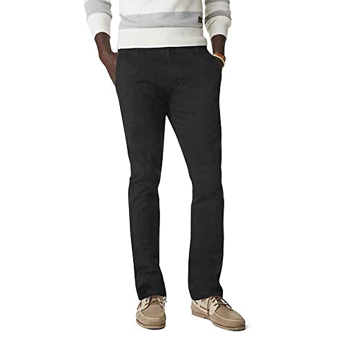 Dockers Alpha Original Skinny, Pantalones para Hombre, Black, 32W / 32L