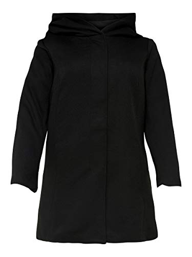ONLY Carmakoma Carsedona Light Coat Otw Abrigo, Negro (Black Black), Medium (Talla del Fabricante: M-46/48) para Mujer
