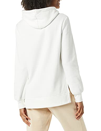 Amazon Essentials Sudadera tipo túnica con capucha en felpa francesa Mujer, Blanco, S