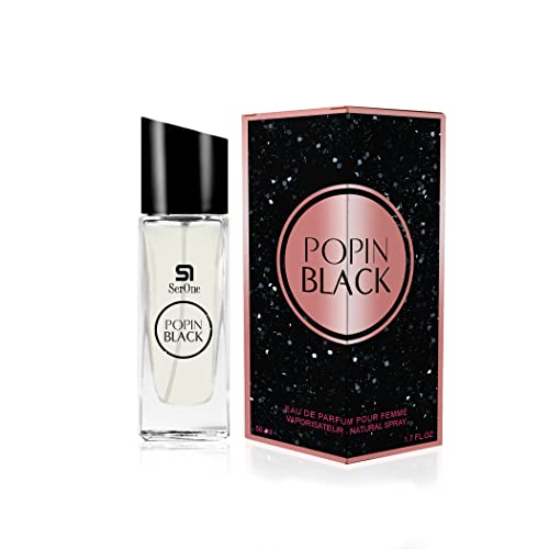 SERONE Eau De Parfum de Equivalencia Mujer - Atomizador de Larga Duración - Vaporizador Colonia para Regalo (BLACK POPIN)