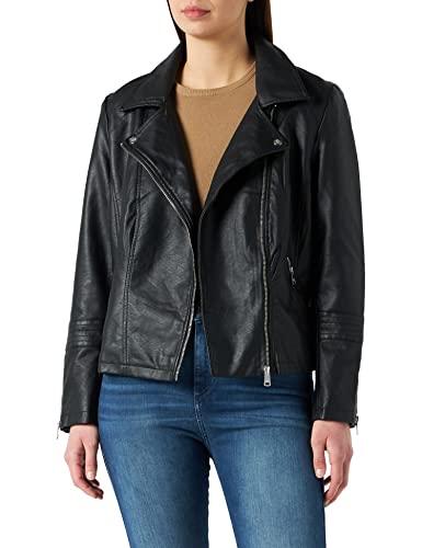 ONLY CARMAKOMA Caremmy Faux Leather Biker Noos Chaqueta, Negro (Black), 50 para Mujer