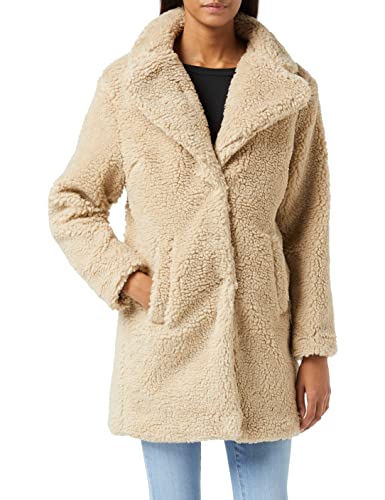 Urban Classics Ladies Oversized Sherpa Coat Abrigo, Beige (Sand 00208), XS para Mujer