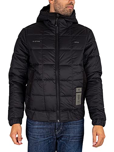 G-Star Raw Meefic Squared Quilted Hooded Jacke para Hombre, Negro (Dk Black D22716-B958-6484), XS